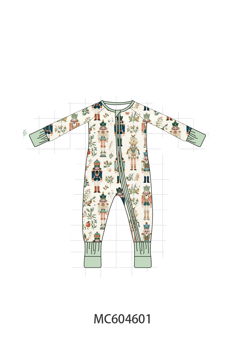 PO88 Green nutcracker print bamboo collection - closing 4/27 - eta late September