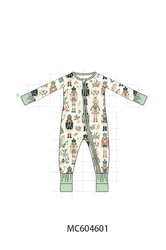 PO88 Green nutcracker print bamboo collection - closing 4/27 - eta late September