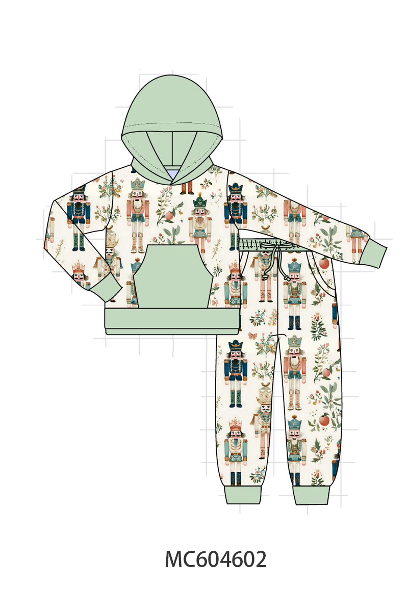 PO88 Green nutcracker print bamboo collection - closing 4/27 - eta late September