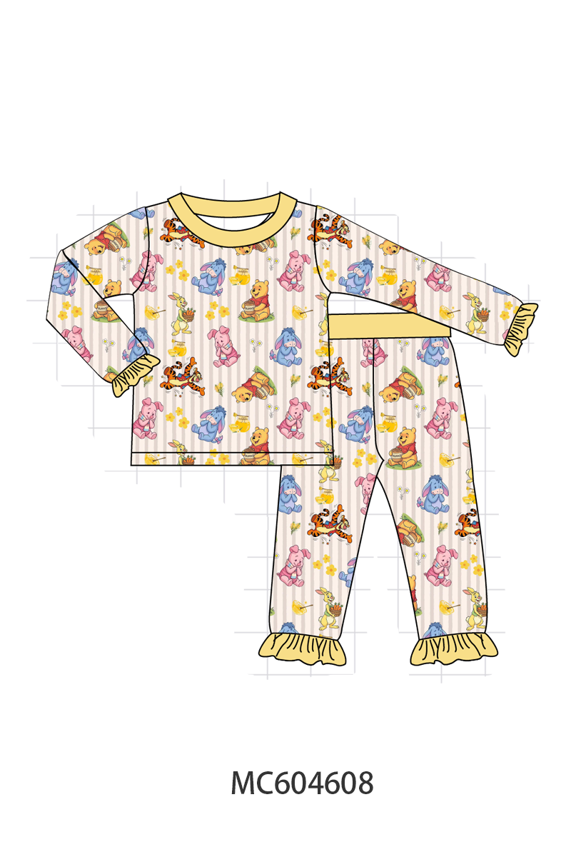 PO88 Yellow winnie the pooh stripe bamboo collection - closing 4/27 - eta late September