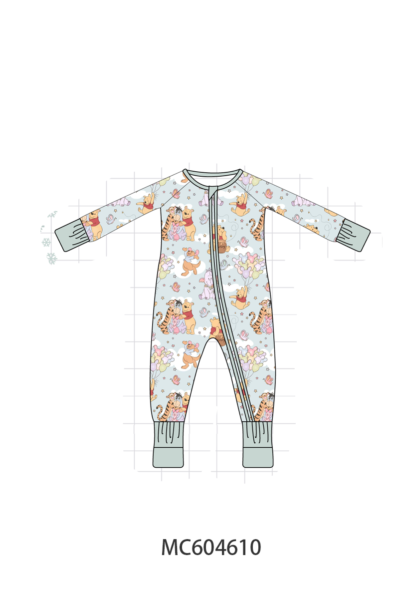 PO88 Sage winnie the pooh print bamboo collection - closing 4/27 - eta late September