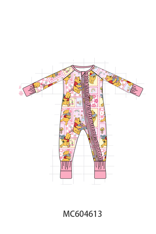 PO88 Pink winnie the pooh print bamboo collection - closing 4/27 - eta late September