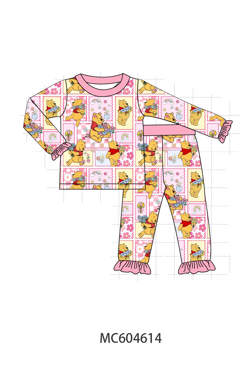 PO88 Pink winnie the pooh print bamboo collection - closing 4/27 - eta late September