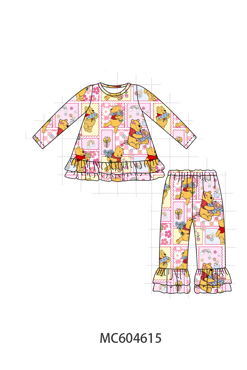 PO88 Pink winnie the pooh print bamboo collection - closing 4/27 - eta late September