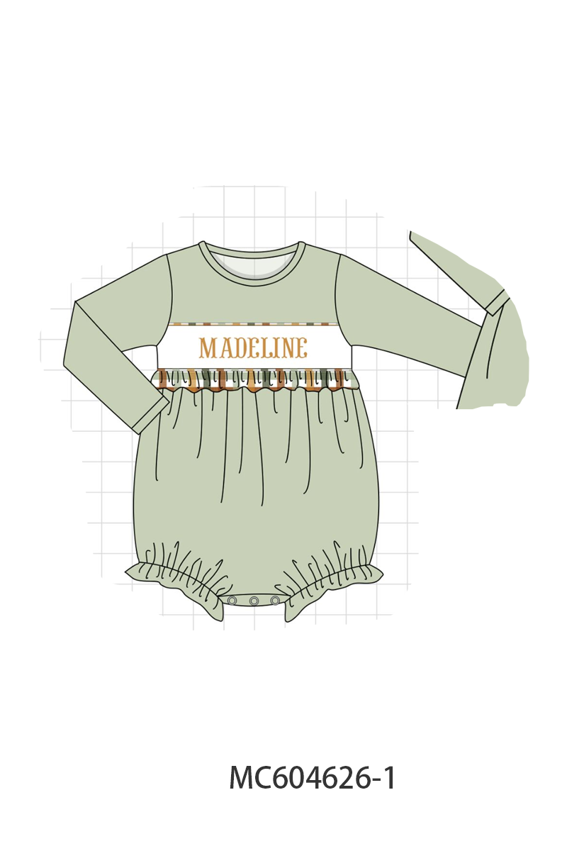 PO88 Sage monogram embroidery plaid collection - closing 4/27 - eta late September