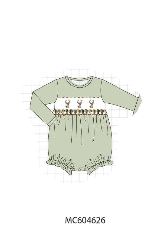 PO88 Sage deer embroidery collection - closing 4/27 - eta late September