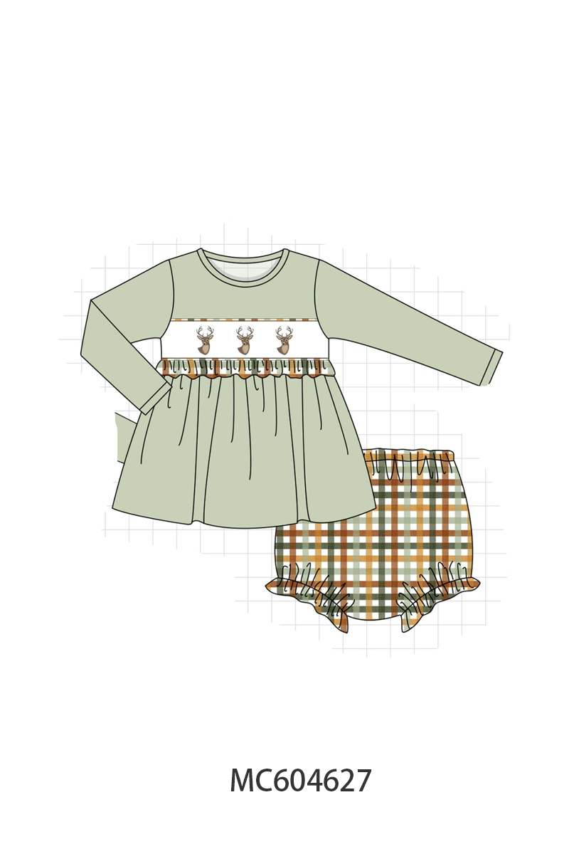 PO88 Sage deer embroidery collection - closing 4/27 - eta late September