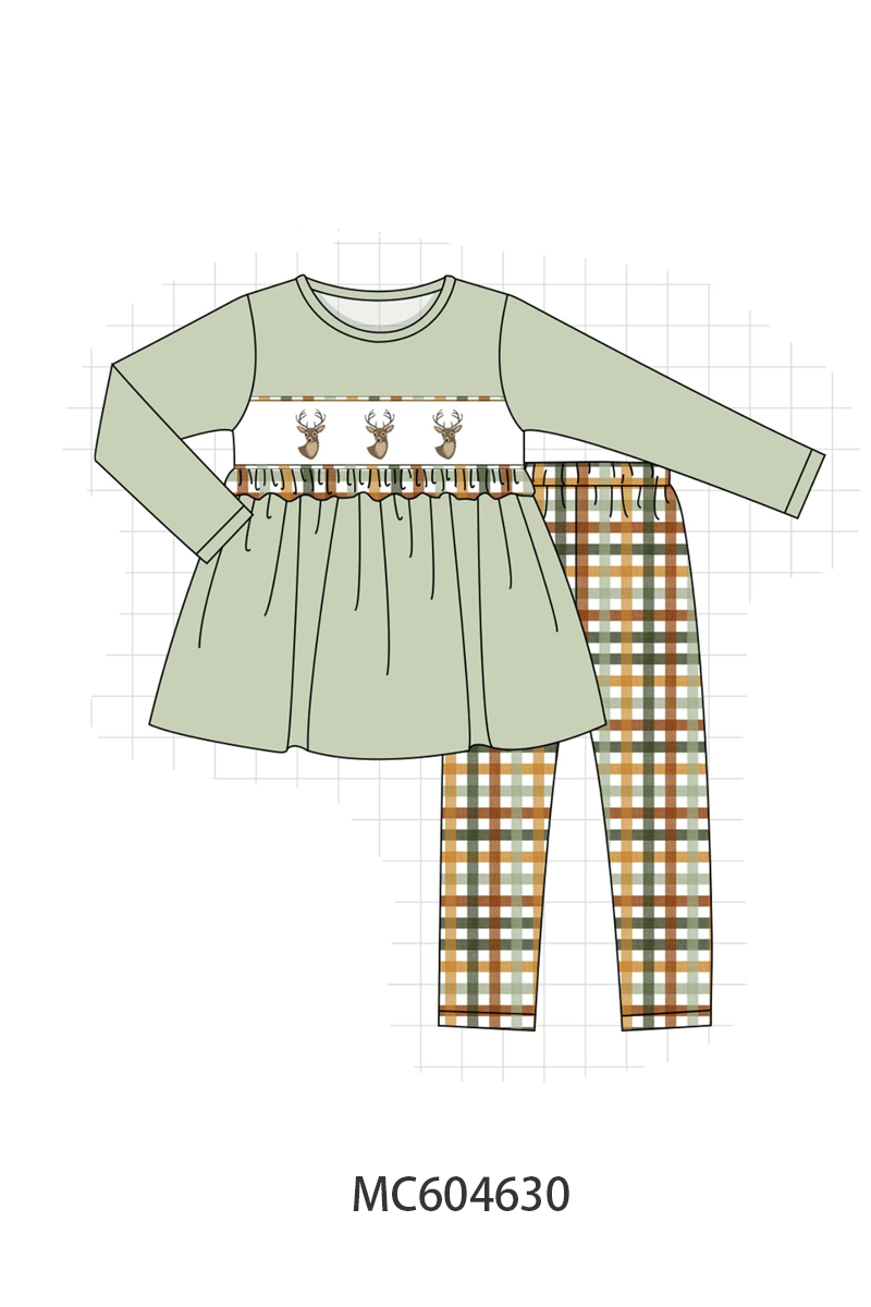 PO88 Sage deer embroidery collection - closing 4/27 - eta late September