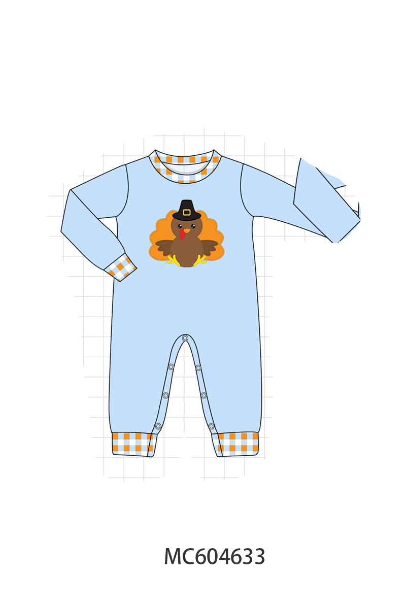 PO88 Blue thanksgiving turkey applique collection - closing 4/27 - eta late September