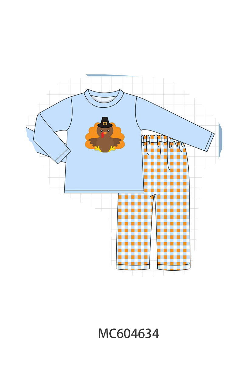 PO88 Blue thanksgiving turkey applique collection - closing 4/27 - eta late September