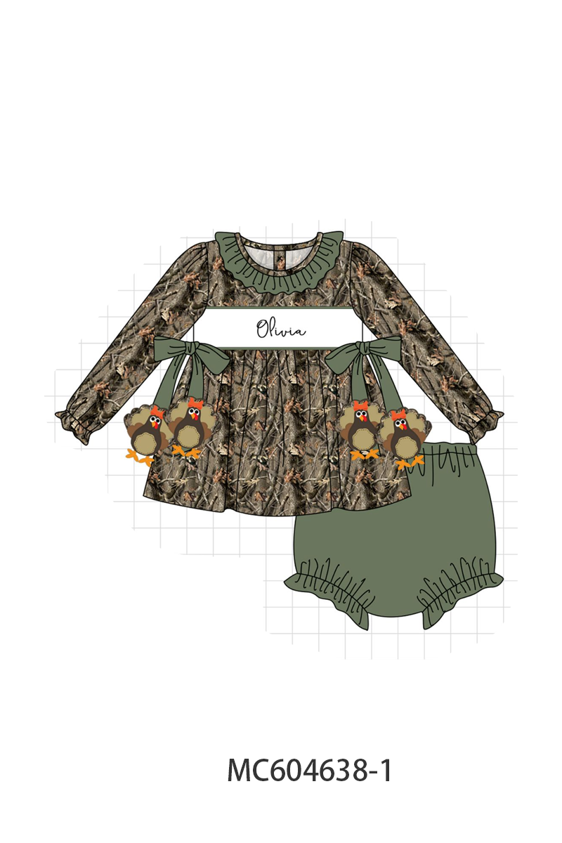 PO88 Forest camouflage wild turkey monogram embroidery collection - closing 4/27 - eta late September