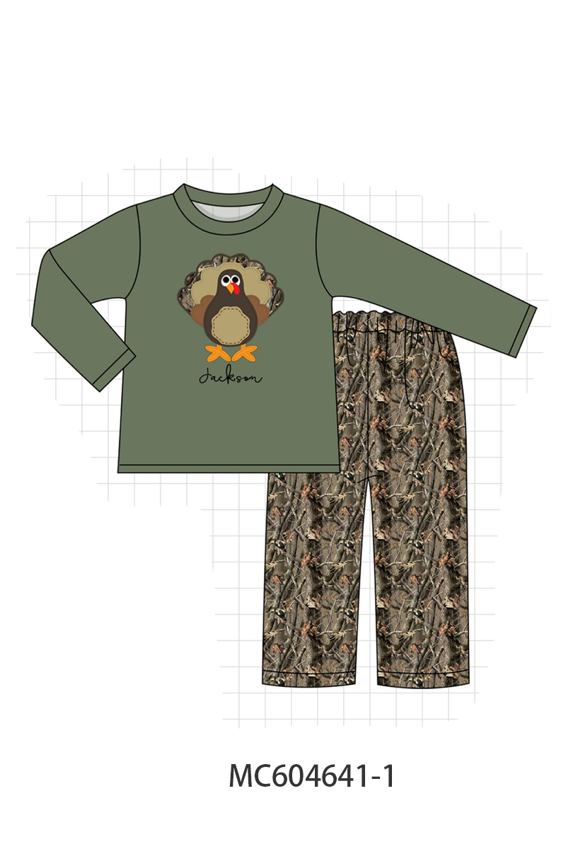 PO88 Forest camouflage wild turkey monogram embroidery collection - closing 4/27 - eta late September