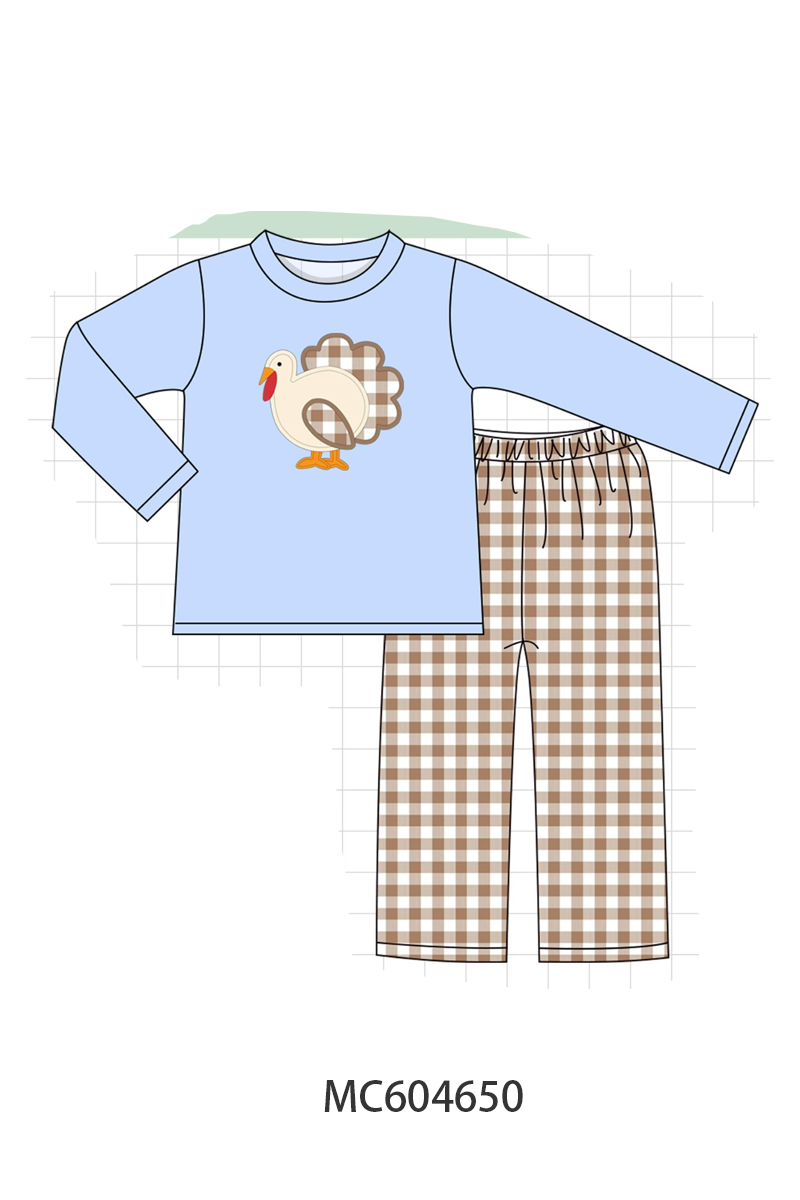 PO88 Pink&blue thanksgiving turkey applique collection - closing 4/27 - eta late September