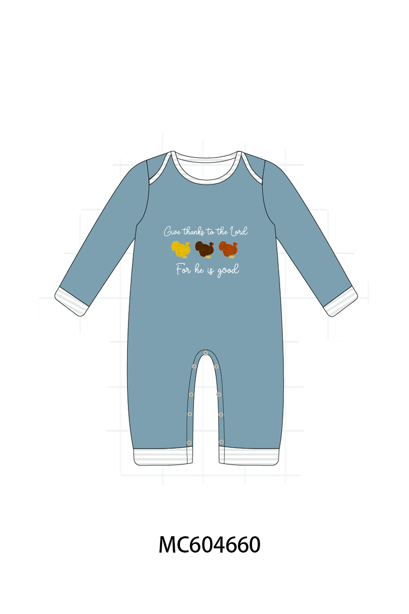 PO88 Teal thanksgiving turkey for he is good embroidery collection - closing 4/27 - eta late September