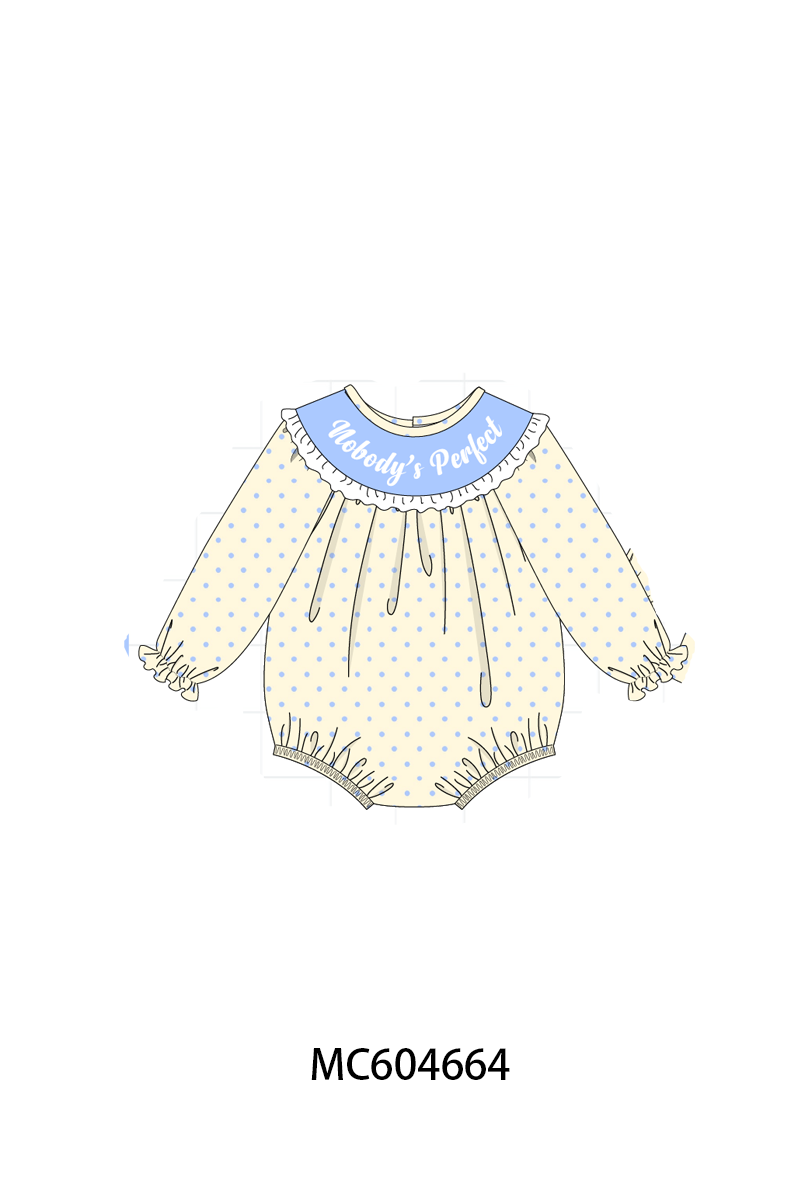 PO88 Blue cream nobody's perfect embroidery collection - closing 4/27 - eta late September