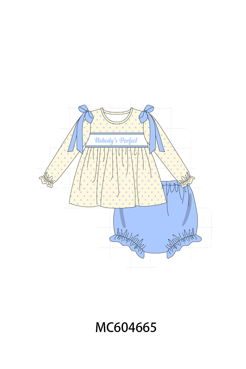 PO88 Blue cream nobody's perfect embroidery collection - closing 4/27 - eta late September