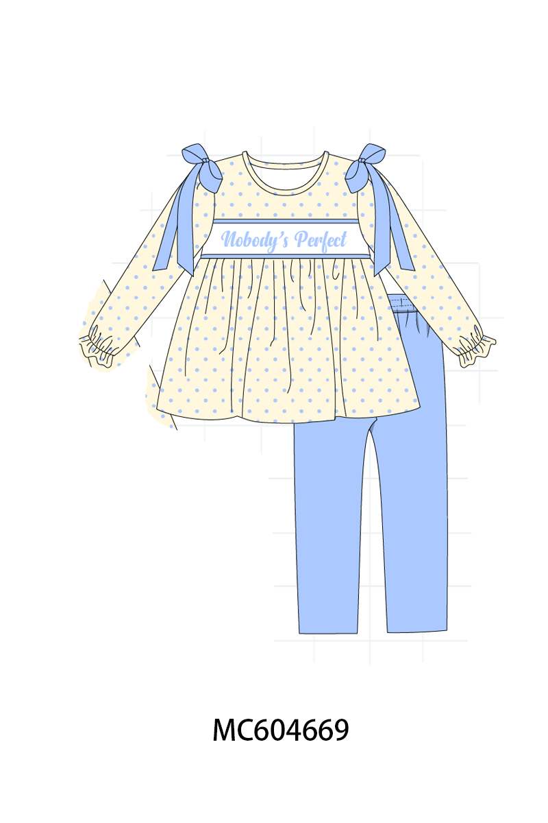 PO88 Blue cream nobody's perfect embroidery collection - closing 4/27 - eta late September