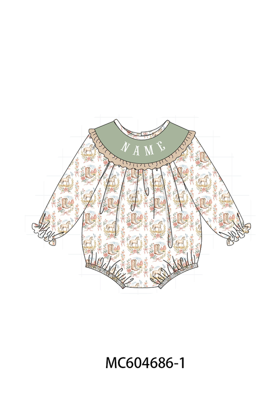 PO88 Green horse monogram embroidery collection - closing 4/27 - eta late September
