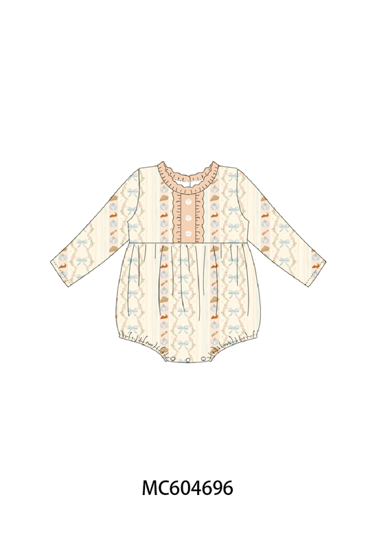 PO88 Pumpkin pie bow embroidery ruffle collection 1 - closing 4/27 - eta late September