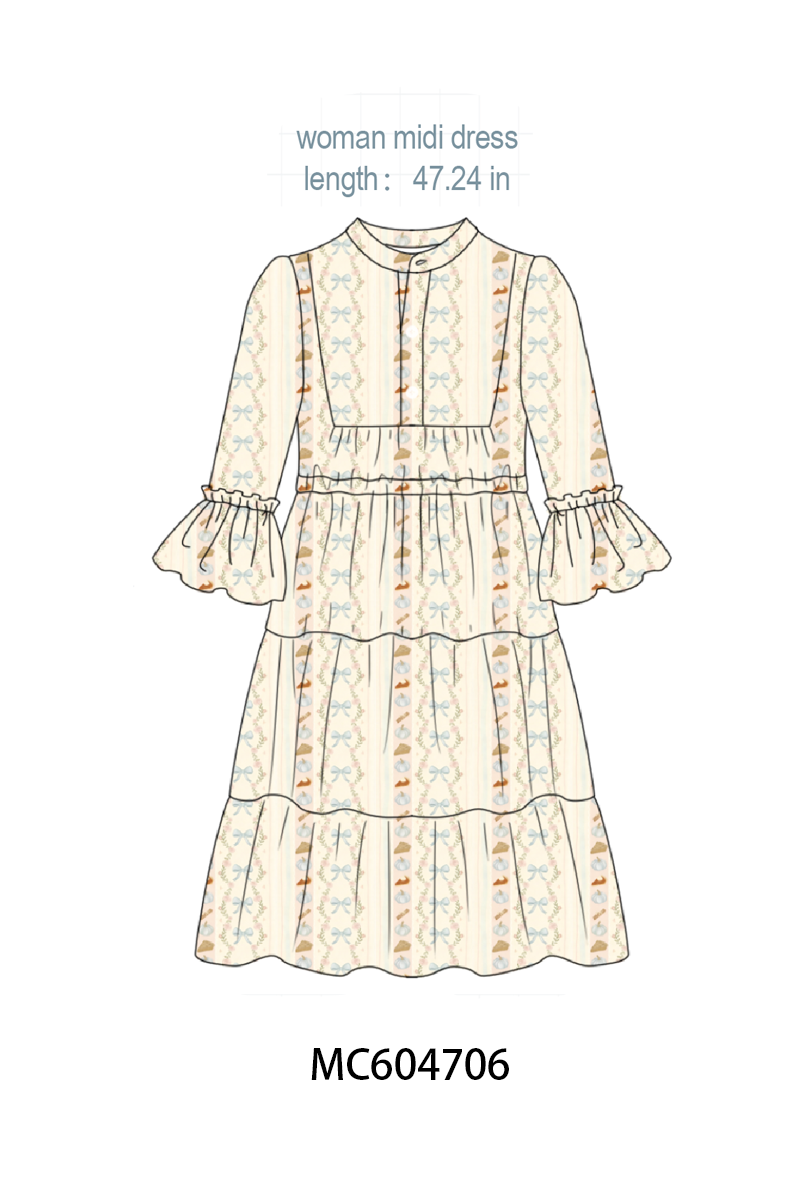 PO88 Pumpkin pie bow embroidery ruffle collection 2 - closing 4/27 - eta late September