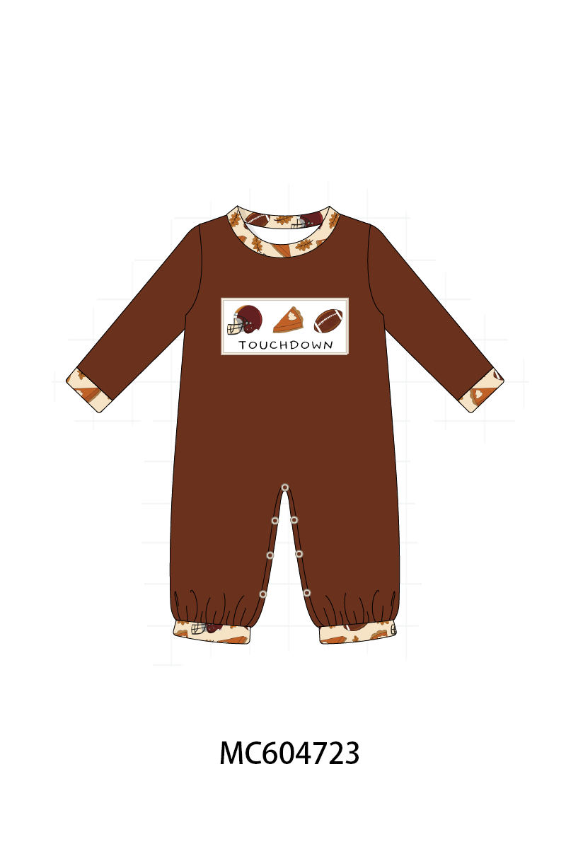 PO88 Brown touchdown football embroidery collection - closing 4/27 - eta late September