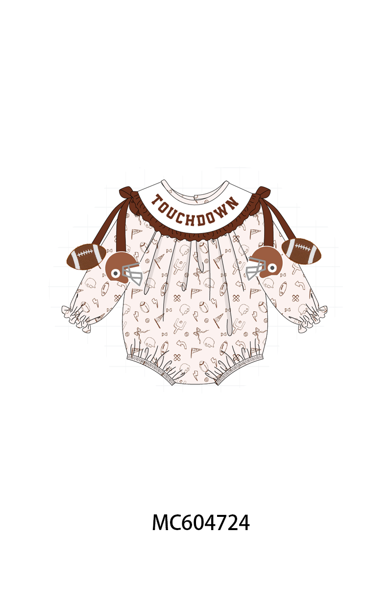 PO88 Brown touchdown football embroidery collection - closing 4/27 - eta late September