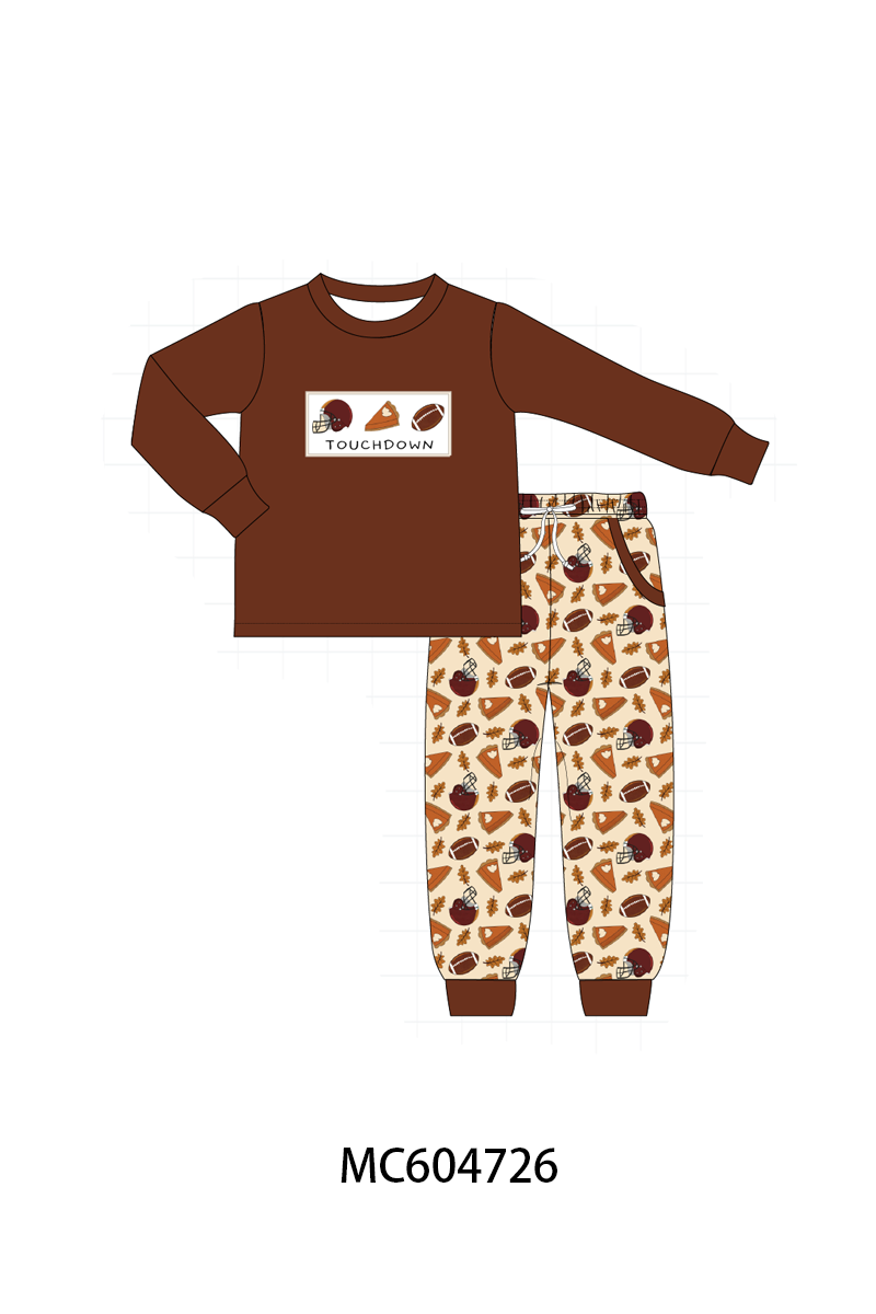 PO88 Brown touchdown football embroidery collection - closing 4/27 - eta late September