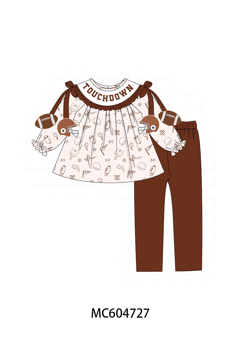 PO88 Brown touchdown football embroidery collection - closing 4/27 - eta late September