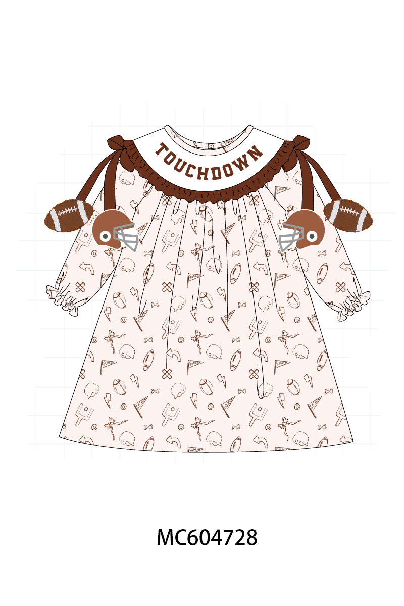 PO88 Brown touchdown football embroidery collection - closing 4/27 - eta late September