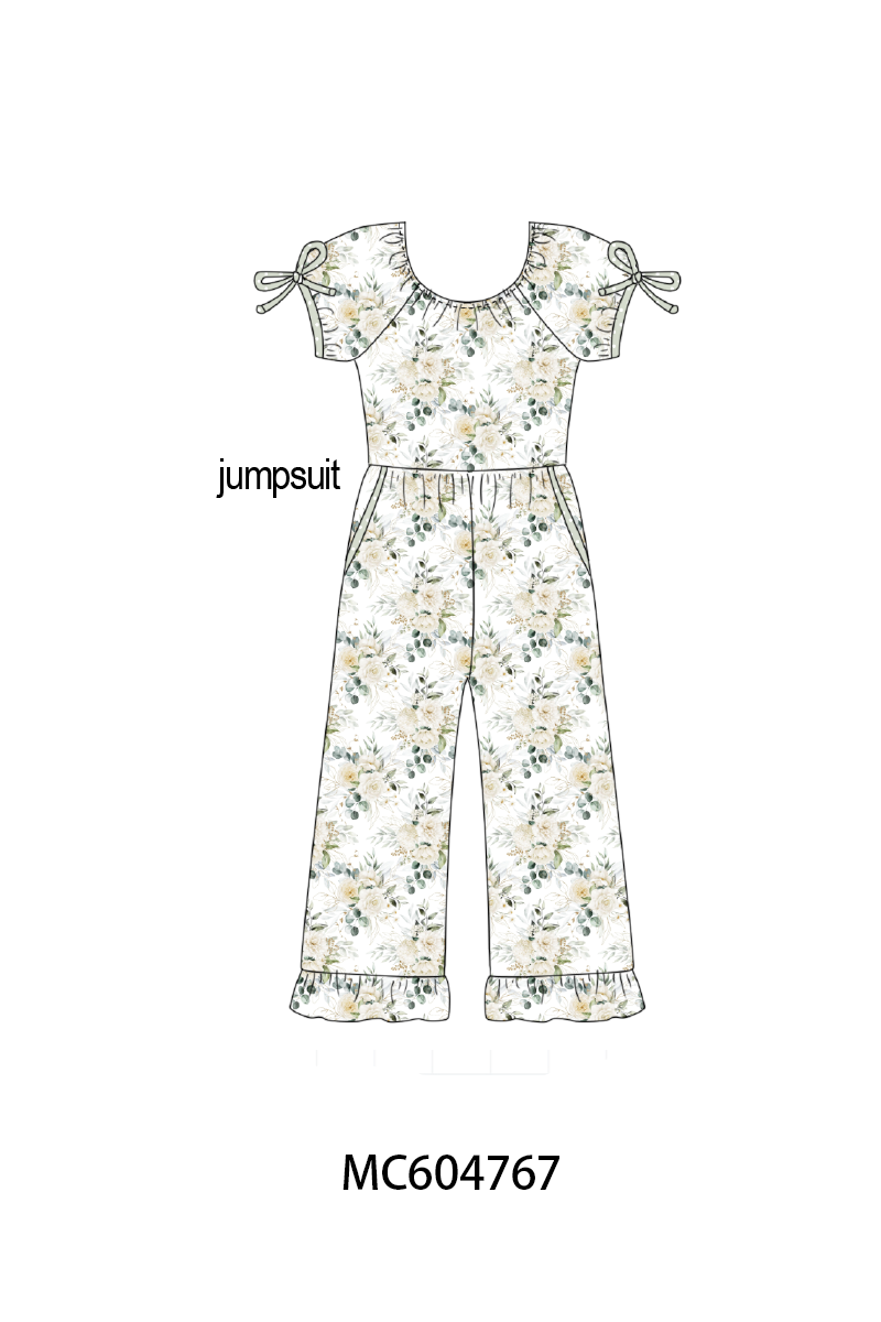 PO88 Sage floral smocked ruffle collection - closing 4/27 - eta late September