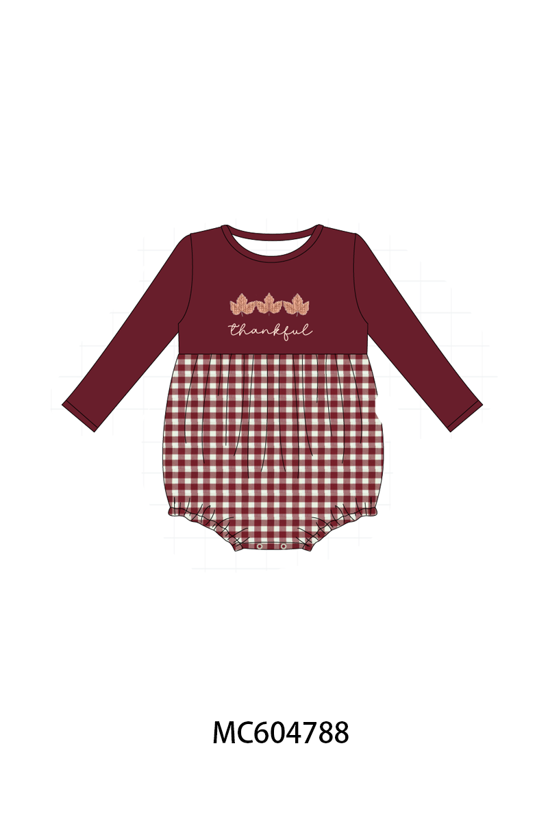 PO88 Maroon thankful embroidery floral collection - closing 4/27 - eta late September