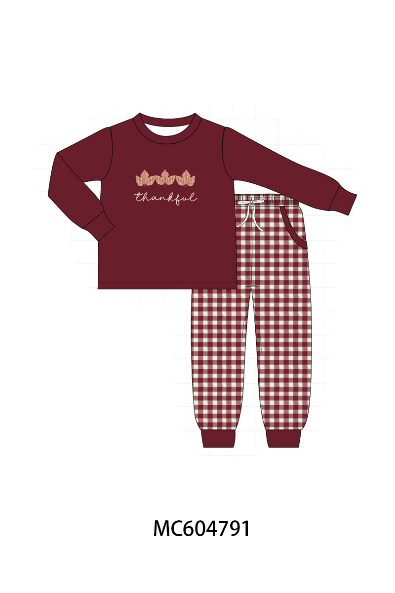PO88 Maroon thankful embroidery floral collection - closing 4/27 - eta late September