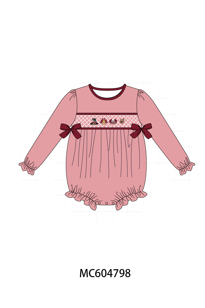 PO88 Pink turkey embroidery smocked collection - closing 4/27 - eta late September