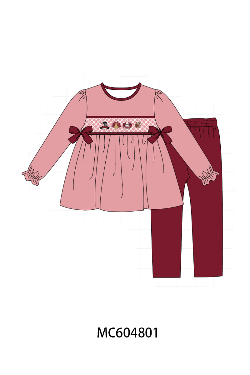 PO88 Pink turkey embroidery smocked collection - closing 4/27 - eta late September