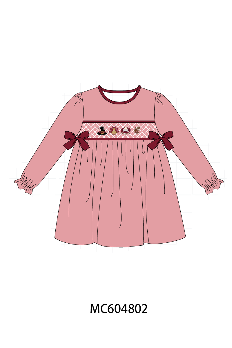 PO88 Pink turkey embroidery smocked collection - closing 4/27 - eta late September