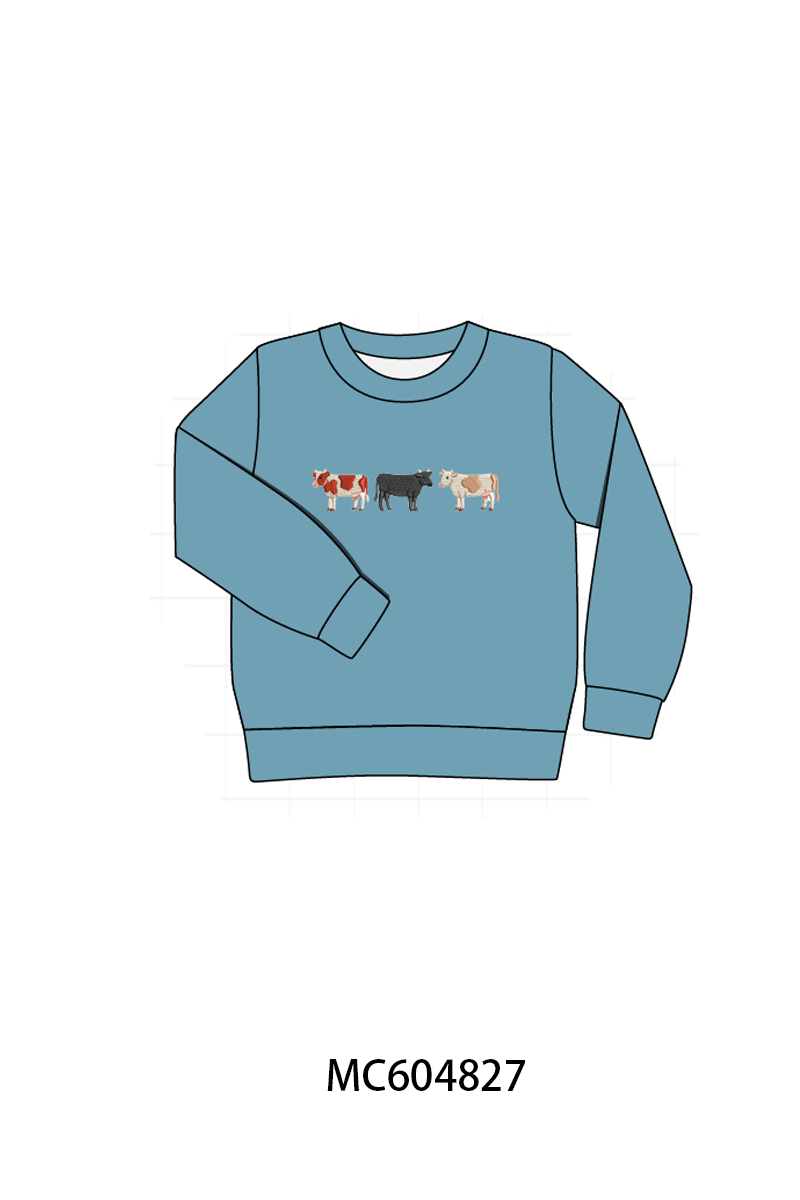 PO90 Red cow embroidery floral collection - closing 5/11 - ETA early October