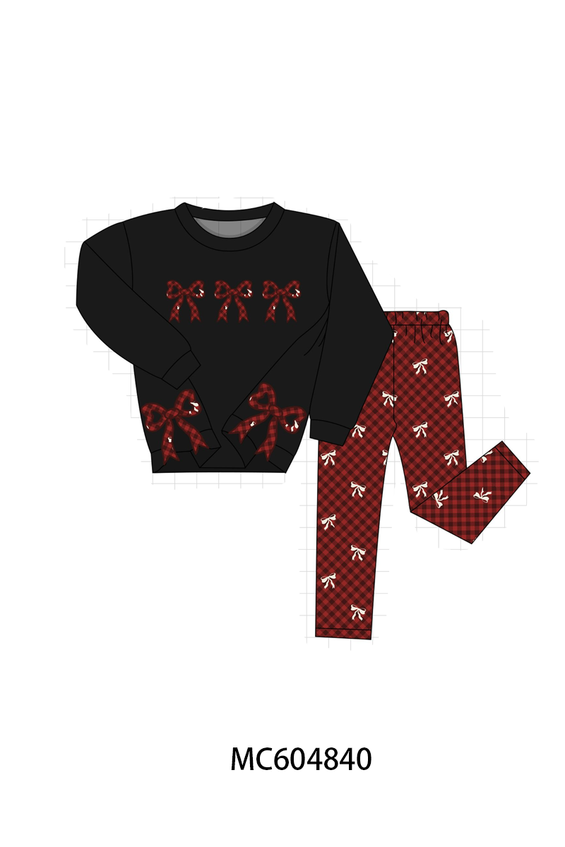 PO90 Bow floral applique sweatshirt pants set collection - closing 5/11 - ETA early October