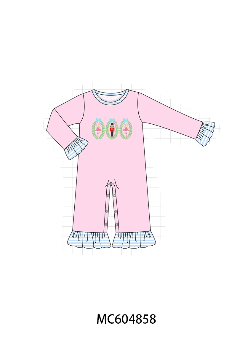 PO90 Pink&blue stripe nutcracker embroidery collection - closing 5/11 - ETA early October