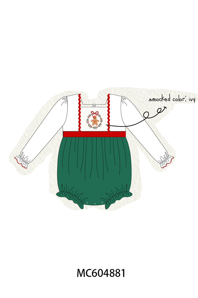 PO90 Forest christmas gingerbread embroidery smocked collection - closing 5/11 - ETA early October