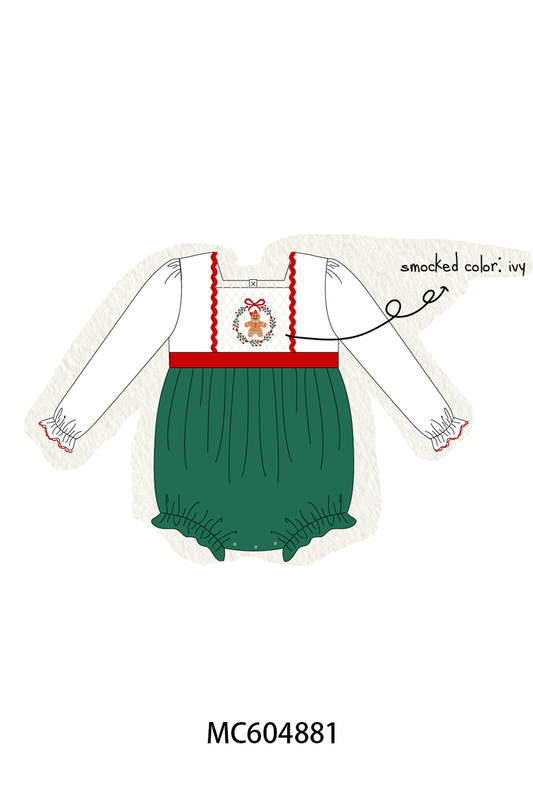 PO90 Forest christmas gingerbread embroidery smocked collection - closing 5/11 - ETA early October