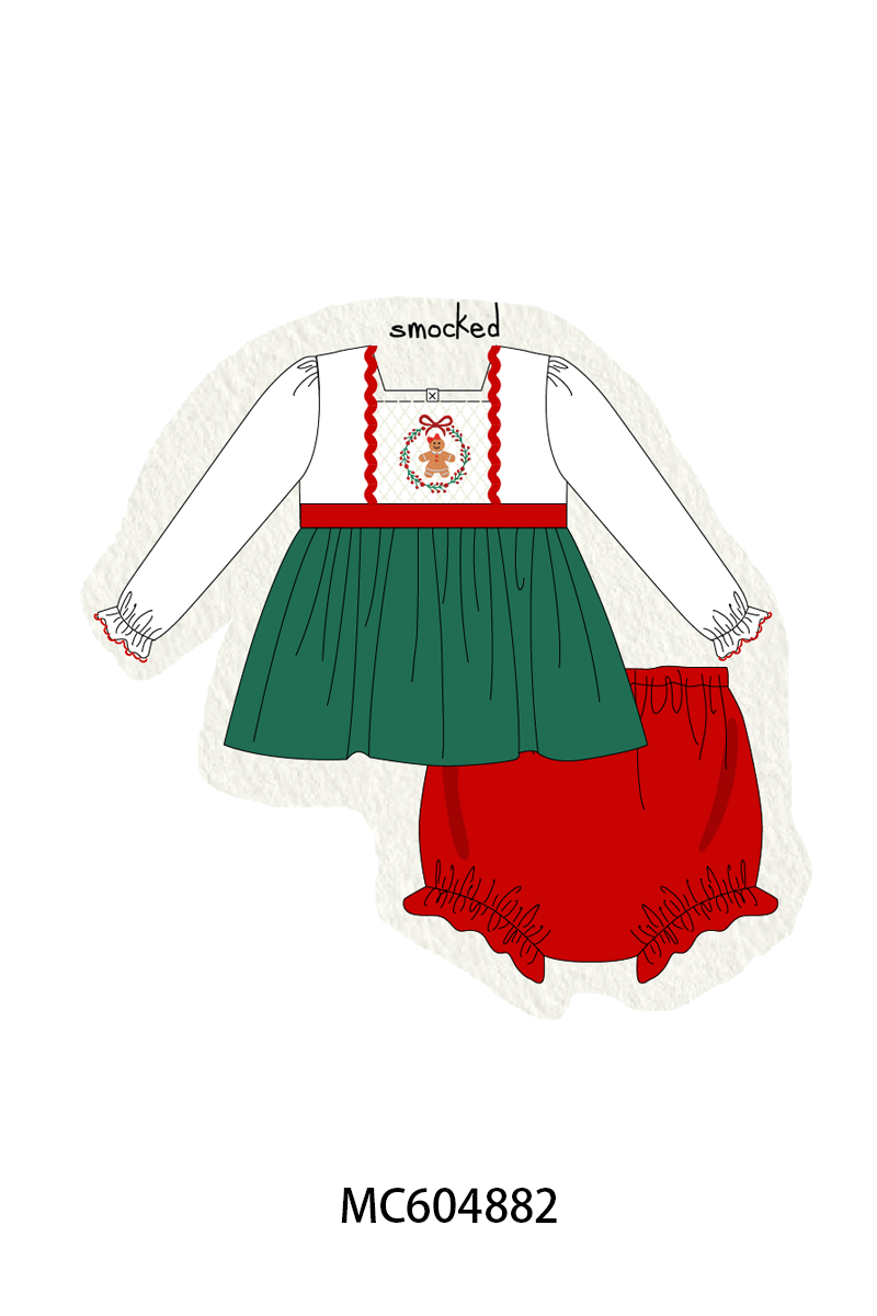 PO90 Forest christmas gingerbread embroidery smocked collection - closing 5/11 - ETA early October