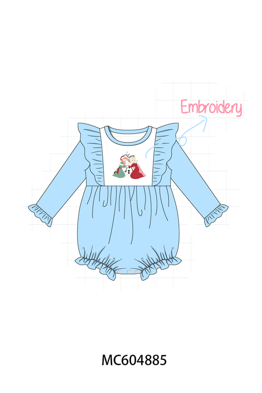 PO90 Blue frozen embroidery ruffle collection - closing 5/11 - ETA early October