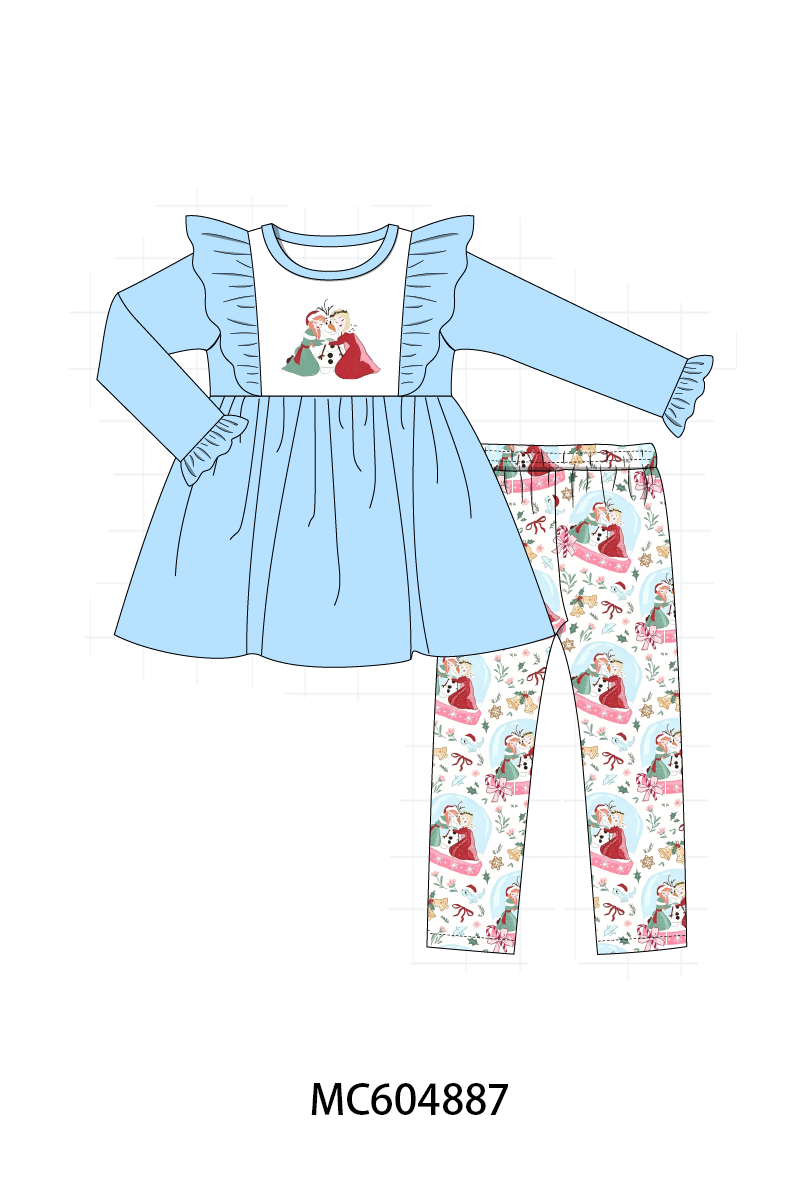PO90 Blue frozen embroidery ruffle collection - closing 5/11 - ETA early October