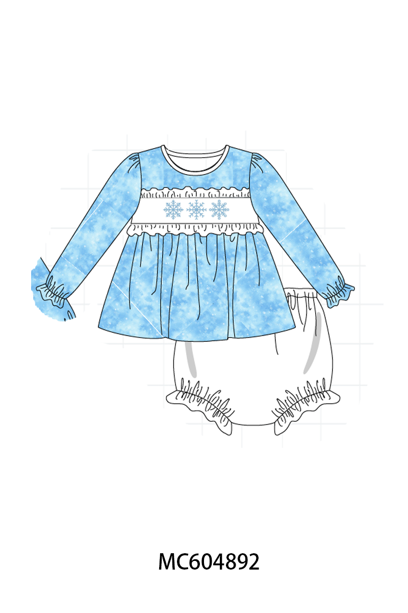 PO90 Blue snow floral embroidery collection - closing 5/11 - ETA early October