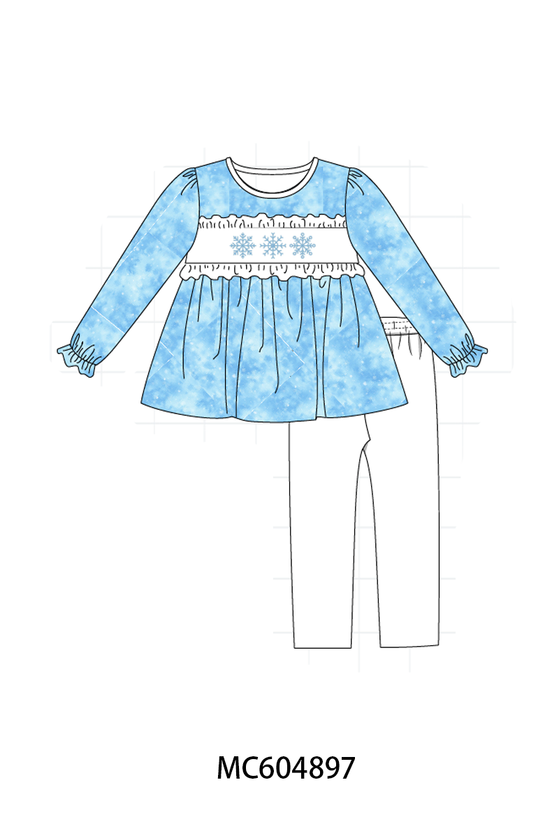 PO90 Blue snow floral embroidery collection - closing 5/11 - ETA early October