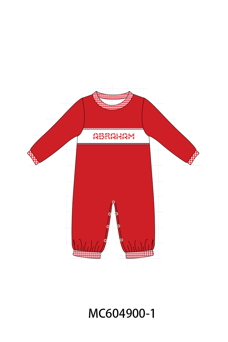 PO90 Red christmas candy monogram embroidery collection - closing 5/11 - ETA early October