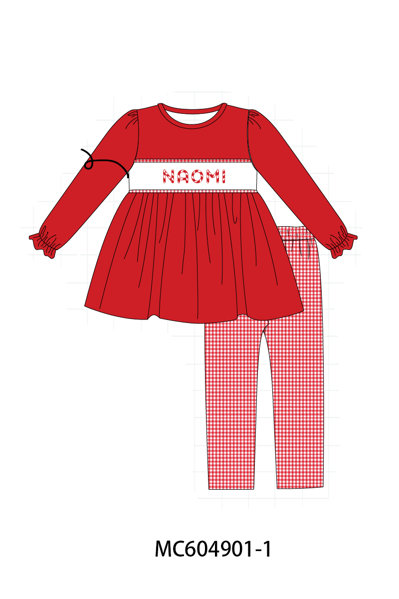 PO90 Red christmas candy monogram embroidery collection - closing 5/11 - ETA early October