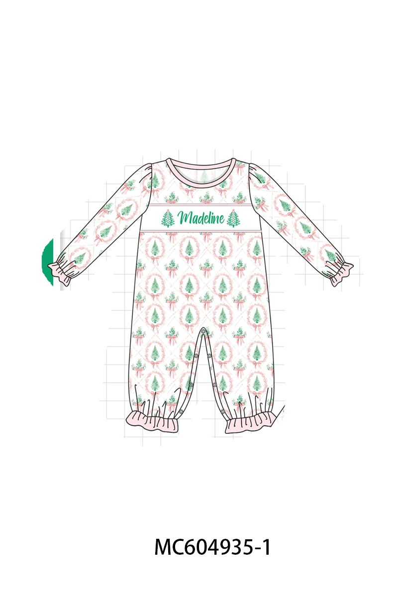PO90 Pink christmas tree monogram embroidery collection - closing 5/11 - ETA early October