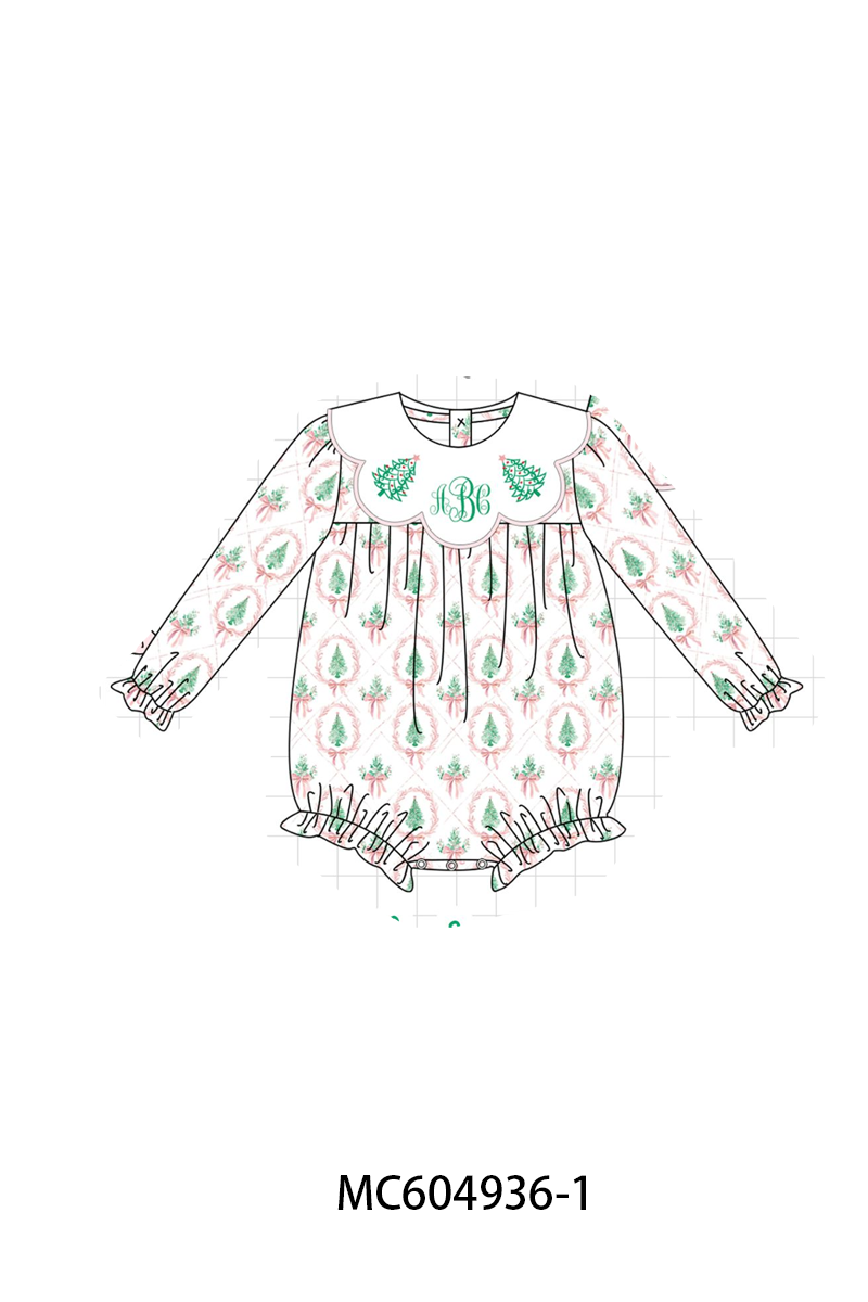 PO90 Pink christmas tree monogram embroidery collection - closing 5/11 - ETA early October