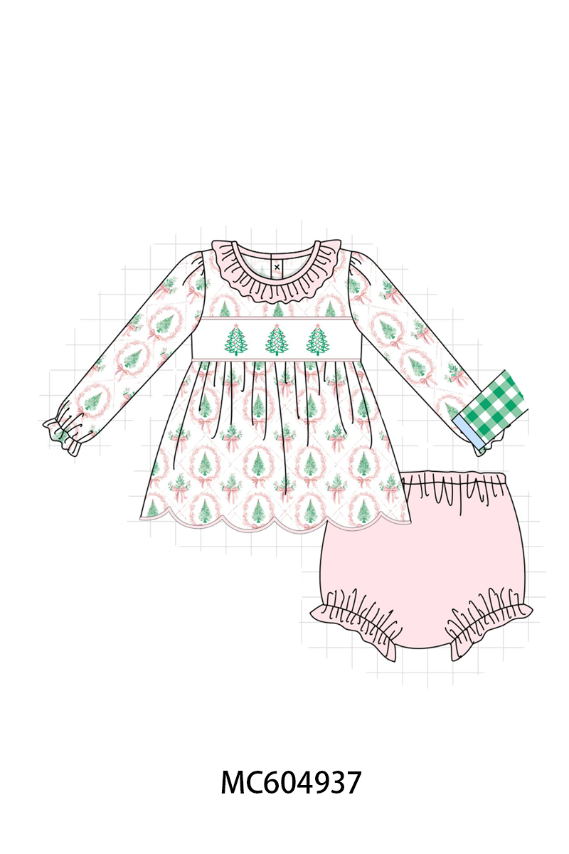 PO90 Pink christmas tree embroidery collection - closing 5/11 - ETA early October